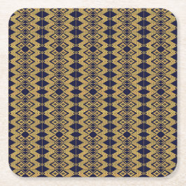 Porta-copo De Papel Quadrado Padrão de Tecido Tebeb Dourado