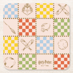 Porta-copo De Papel Quadrado Padrão de Verificação de Equipe QUIDDITCH™ HOGWART