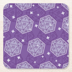 Porta-copo De Papel Quadrado Padrão Dungeons & Dragon D20