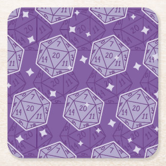 Porta-copo De Papel Quadrado Padrão Dungeons & Dragon D20