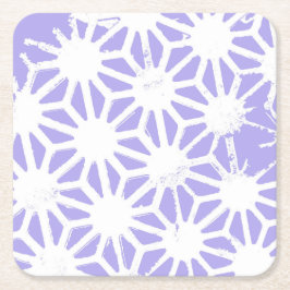 Porta-copo De Papel Quadrado padrão geométrico de lavanda
