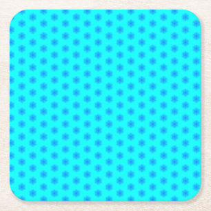 Porta-copo De Papel Quadrado Padrão Icy Aqua e Blue Snowflake