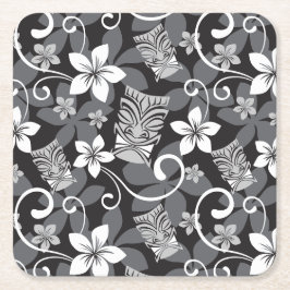 PORTA-COPO DE PAPEL QUADRADO PADRÃO LUAU TIKI (CARVÃO)