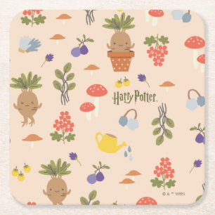 Porta-copo De Papel Quadrado Padrão Magical Blooms Mandrake