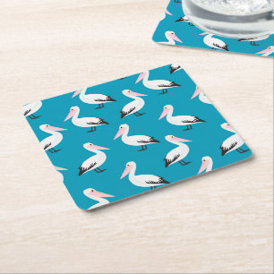 Porta-copo De Papel Quadrado Padrão pelicano