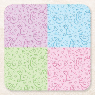 Porta-copo De Papel Quadrado padrões com cobras