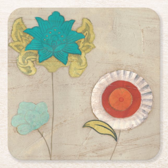 Porta-copo De Papel Quadrado Padrões para animais (Frente)