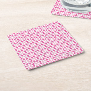 Porta-copo De Papel Quadrado Padrões Rosa