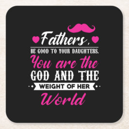 Porta-copo De Papel Quadrado Pai Deu O Peso De Seu Mundo