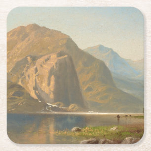 Porta-copo De Papel Quadrado Paisagem majestosa de Yosemite por Albert Bierstad