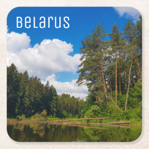 Porta-copo De Papel Quadrado Paisagem natural Canal Sky Belarus