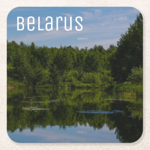 Porta-copo De Papel Quadrado Paisagem natural Canal Sky Belarus