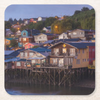 Palafito costura casas, visão elevada