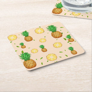 PORTA-COPO DE PAPEL QUADRADO PÁLCULO TROPICAL DE APARELHO DE FRUTA DE VERÃO