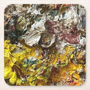 Porta-copo De Papel Quadrado Paleta de artistas #1