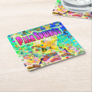 Porta-copo De Papel Quadrado Palm Springs Epoch Hour Coaster