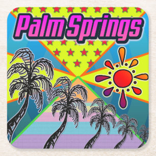 Porta-copo De Papel Quadrado Palm Springs  Freedom Coaster