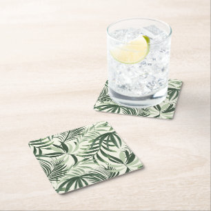 Porta-copo De Papel Quadrado Palmas tropicais do Porta copos Impressão