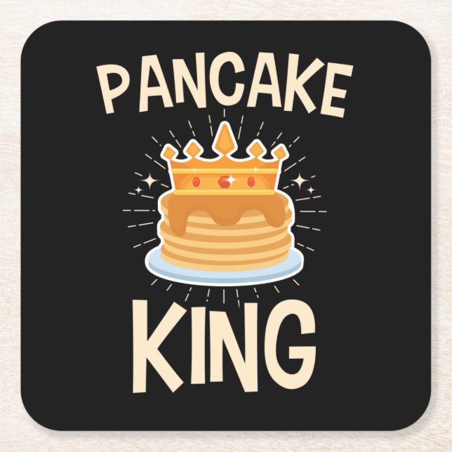 Porta-copo De Papel Quadrado Pancake King (Frente)