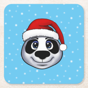Porta-copo De Papel Quadrado Panda Natal