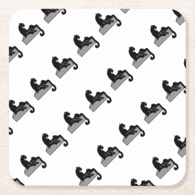 Porta-copo De Papel Quadrado Panela Negra (Frente)