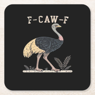 Porta-copo De Papel Quadrado Papagaio F-Caw-F F-Caw-F divertido avestruz galo p