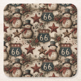 Porta-copo De Papel Quadrado Papai Noel Lone Star Natal Happy Hour