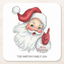 Papais noeis Vintage Porta copos de papel de Natal