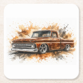 Porta-copo De Papel Quadrado Papel Absorvente de Carros Musculosos Americanos