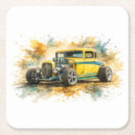Porta-copo De Papel Quadrado Papel Absorvente de Carros Musculosos Americanos