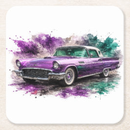 Porta-copo De Papel Quadrado Papel Absorvente de Carros Musculosos Americanos