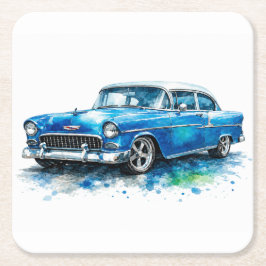 Porta-copo De Papel Quadrado Papel Absorvente de Carros Musculosos Americanos