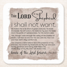 Porta-copo De Papel Quadrado Papel De Vintagem Da Escritura De Bíblia Do Psalm 