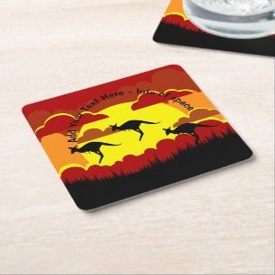 Porta-copo De Papel Quadrado Papel Quadrado Amarelo Vermelho Negro Negro Vermel