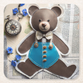Porta-copo De Papel Quadrado Paper Bear Coaster