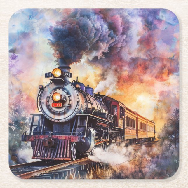 Porta-copo De Papel Quadrado Paper Coaster (Frente)