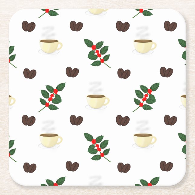 Porta-copo De Papel Quadrado Paper Coaster (Frente)