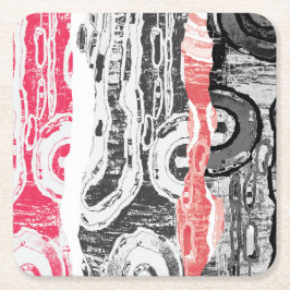 Porta-copo De Papel Quadrado Paper Coaster – Abstract Land