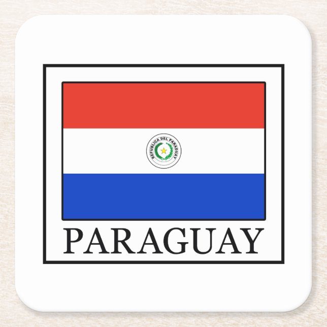 Porta-copo De Papel Quadrado Paraguai (Frente)