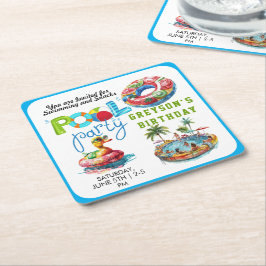 Porta-copo De Papel Quadrado Parceiro de Piscina Adulto de Verão Praia de Anive