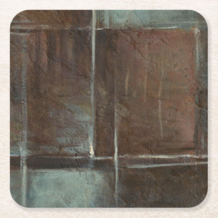 Porta-copo De Papel Quadrado Parede de tijolos Vermelho e Cinza