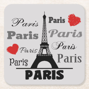 Porta-copo De Papel Quadrado Paris