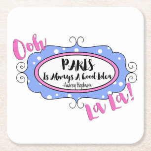 Porta-copo De Papel Quadrado Paris
