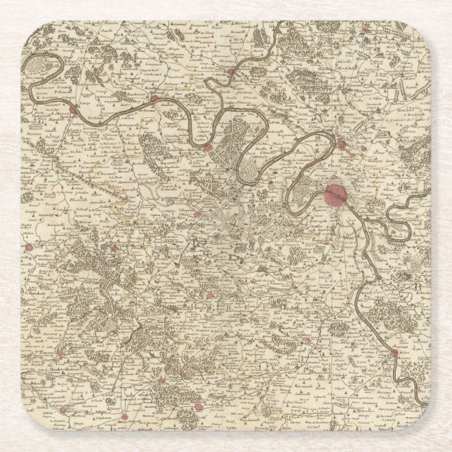 Porta-copo De Papel Quadrado Paris France (Frente)