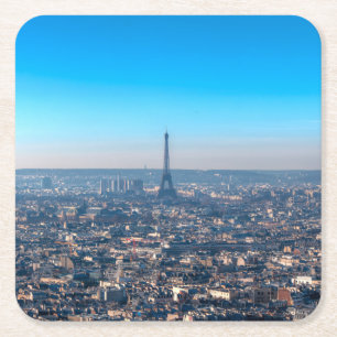 Porta-copo De Papel Quadrado Paris Skyline