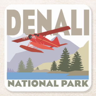 Porta-copo De Papel Quadrado Parque nacional de Denali