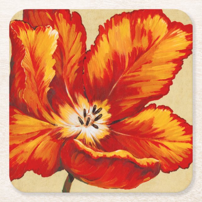 Porta-copo De Papel Quadrado Parrot Tulip I (Frente)