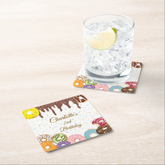 Porta-copo De Papel Quadrado Partido de Rosquinha Personalizado