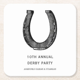 Porta-copo De Papel Quadrado Partido Elegante Clássico de Derby de Corrida de 