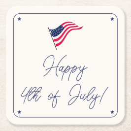 Porta-copo De Papel Quadrado Partido Moderno Mínimo dos EUA Bandeira 4 de julho